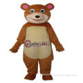 hot sale plush Round Mouth Bear mascot costume for promotion